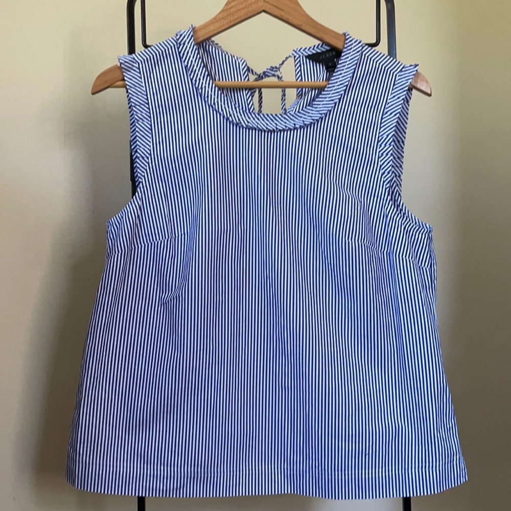 J. Crew Striped Tank Blouse 10
